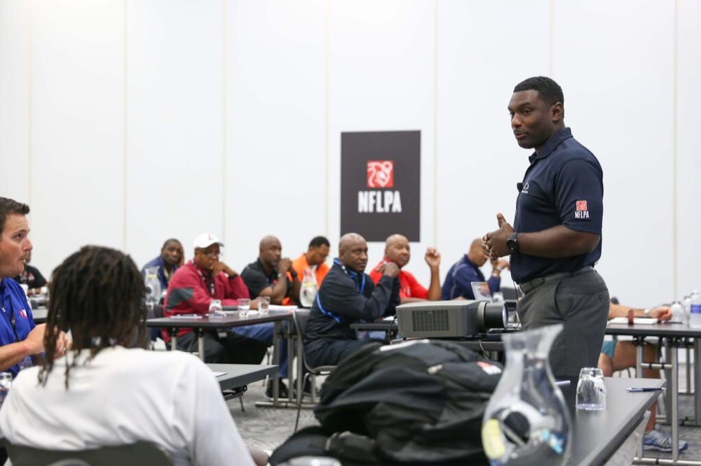 Freddie Scott II with the NFLPA